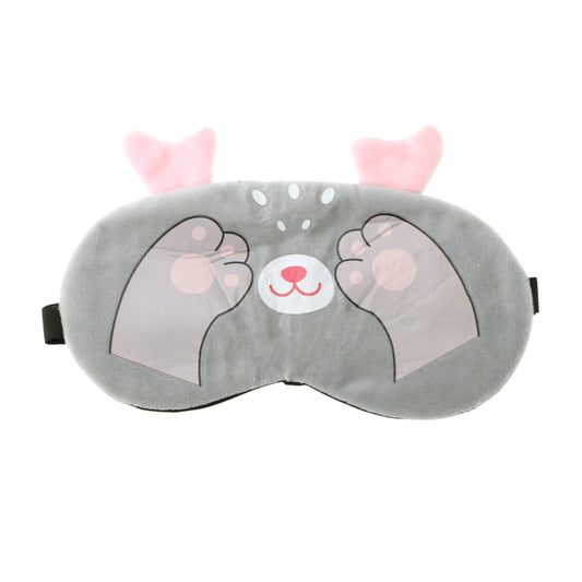 Cartoon Cat Paw Eye Mask Cute Eye Cover for Travel for Office Gray