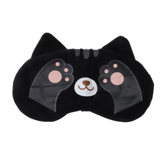 Cartoon Cat Paw Eye Mask Cute Eye Cover for Travel for Office Black