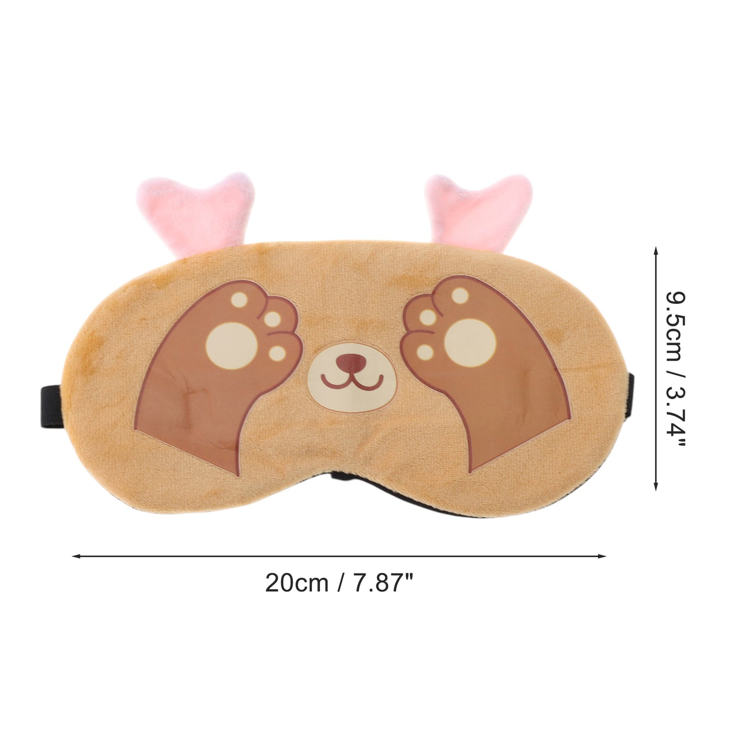 Cartoon Cat Paw Eye Mask Cute Eye Cover for Travel for Office Yellow