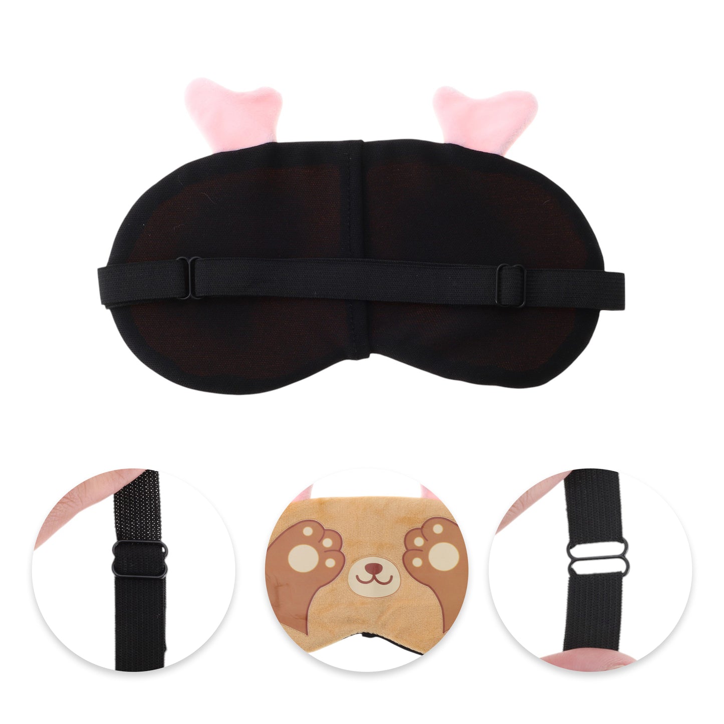 Cartoon Cat Paw Eye Mask Cute Eye Cover for Travel for Office Yellow