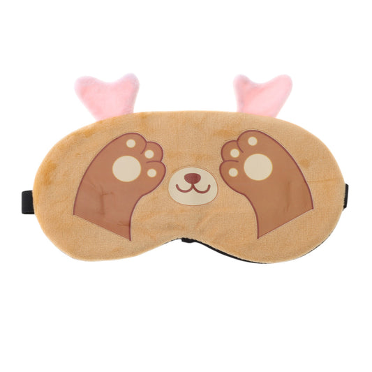 Cartoon Cat Paw Eye Mask Cute Eye Cover for Travel for Office Yellow
