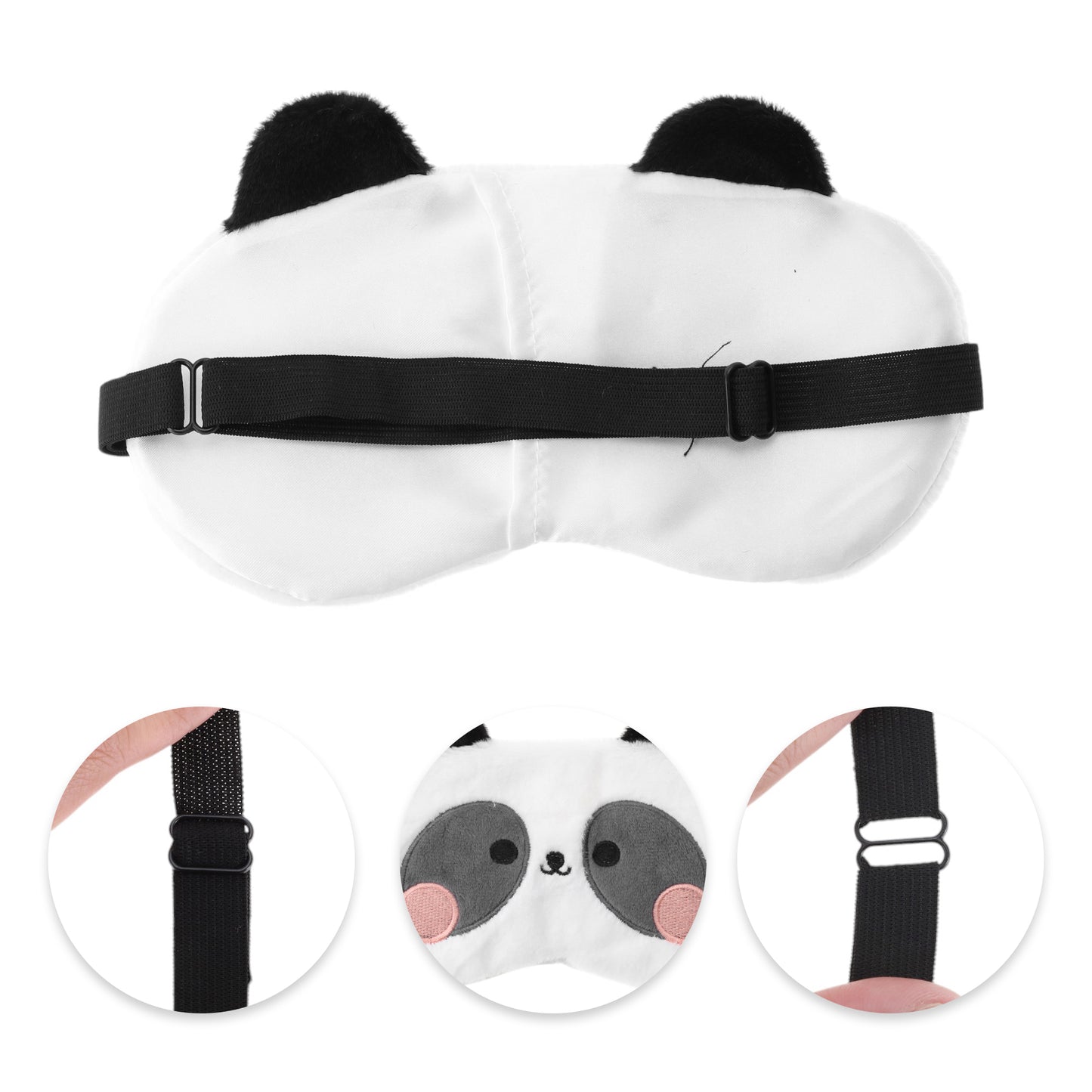 Durable Pandas Eye Mask Cute Eye Shade Cover for Office White