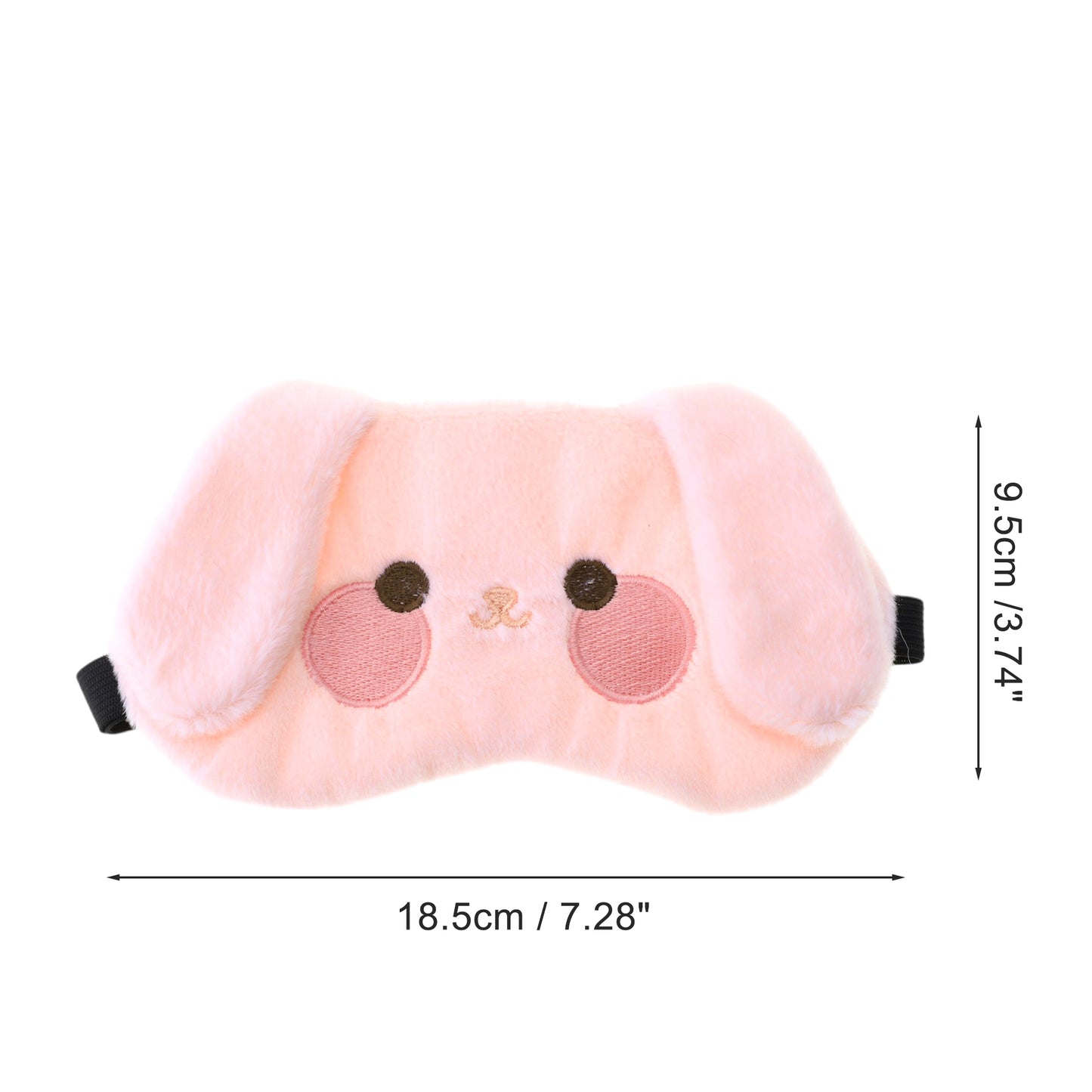 Durable Rabbit Eye Mask Cute Eye Shade Cover for Office Pink