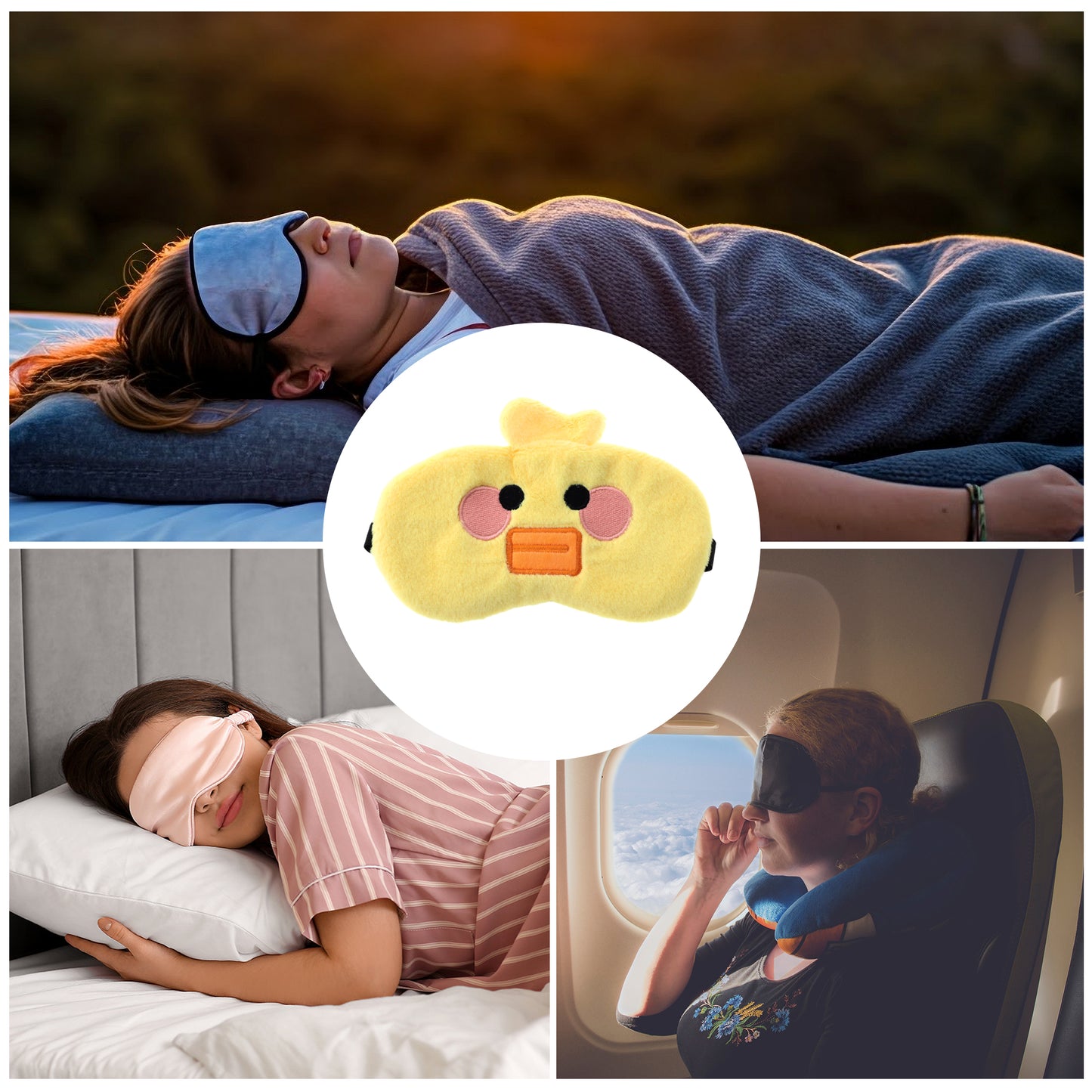 Durable Duck Eye Mask Cute Eye Shade Cover for Office Yellow