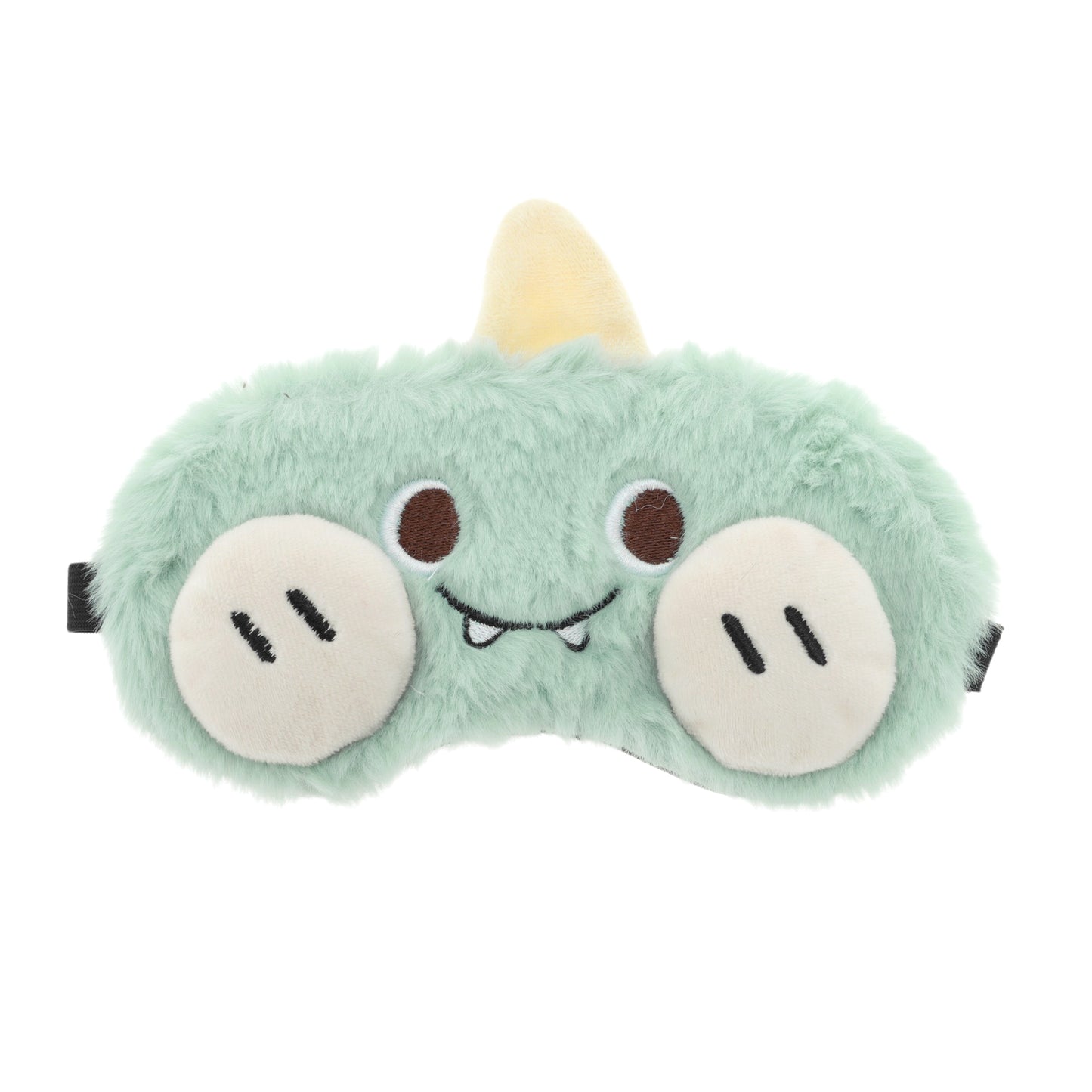 Portable Adjustable Eye Mask Cute Cartoon Eye Mask for Travel Green