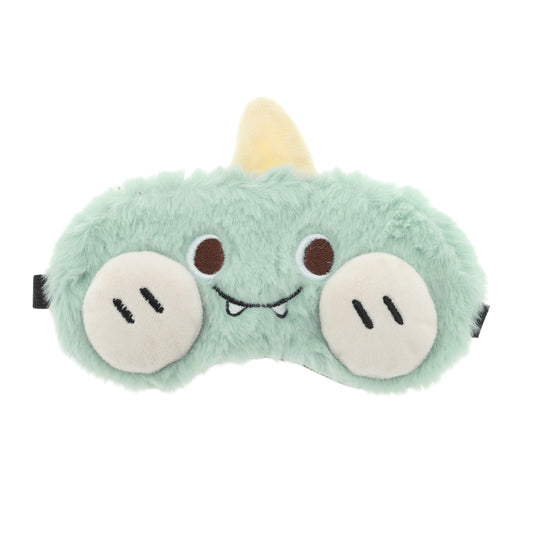 Portable Adjustable Eye Mask Cute Cartoon Eye Mask for Travel Green