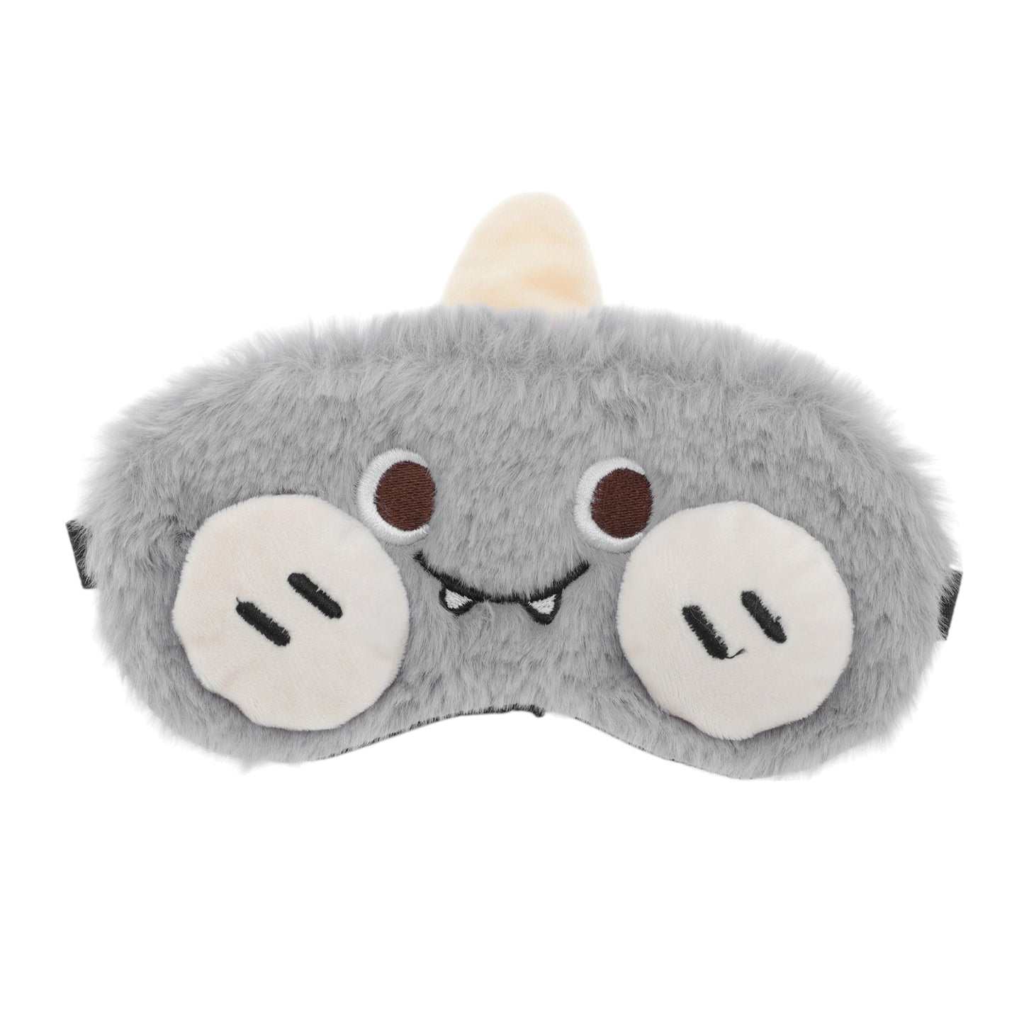 Portable Adjustable Eye Mask Cute Cartoon Eye Mask for Travel Gray