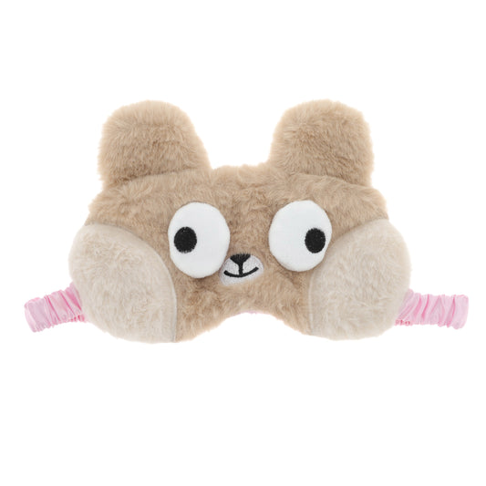 Portable Bears Not Adjustable Eye Mask Cute Eye Shade Cover for Office Brown