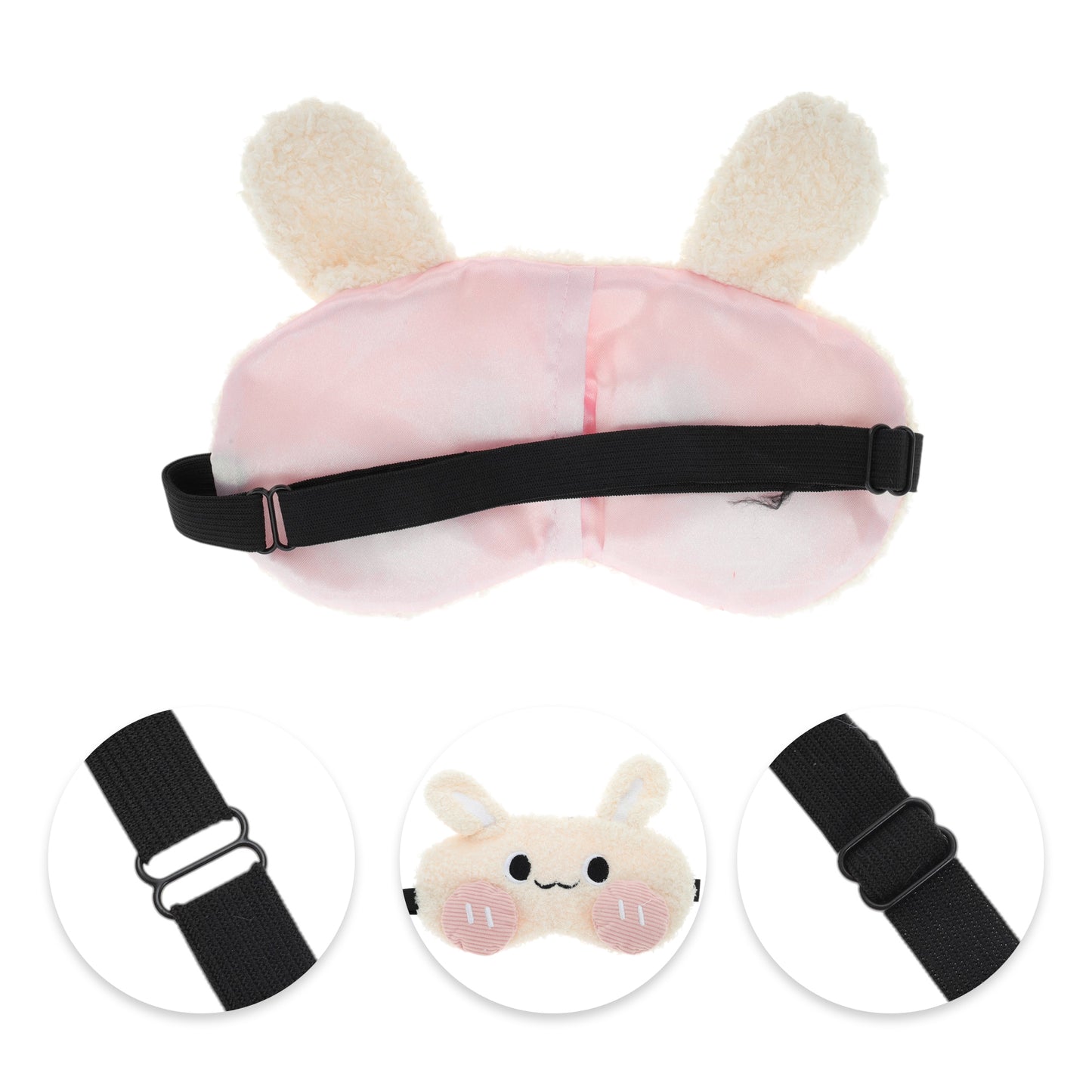 Portable Rabbit Adjustable Cute Eye Mask for Travel Yellow