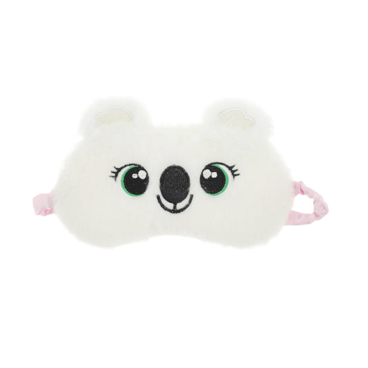 Portable Cartoon Koala Eye Mask for Travel White