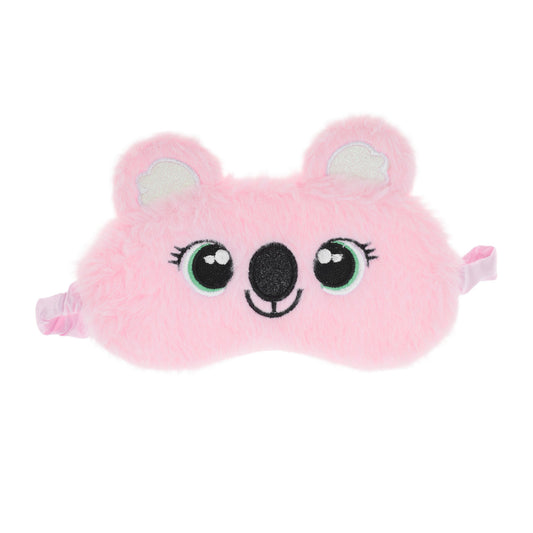 Portable Cartoon Koala Eye Mask for Travel Pink
