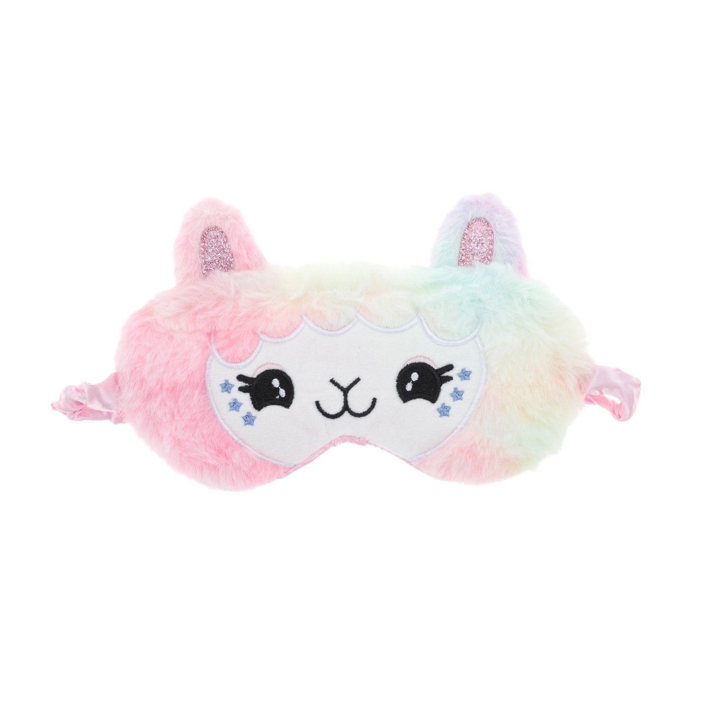 Portable Cartoon Alpaca Eye Mask for Travel Colorful