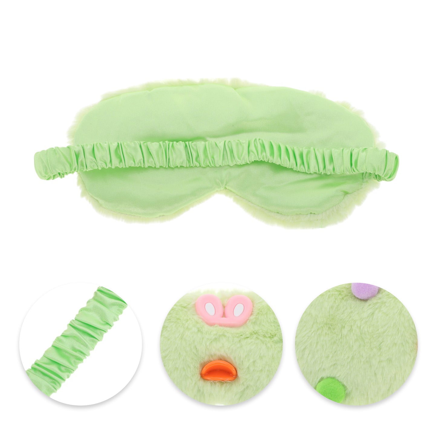 Portable Funny Strap Eye Mask Cute Eye Shade Cover for Office Green