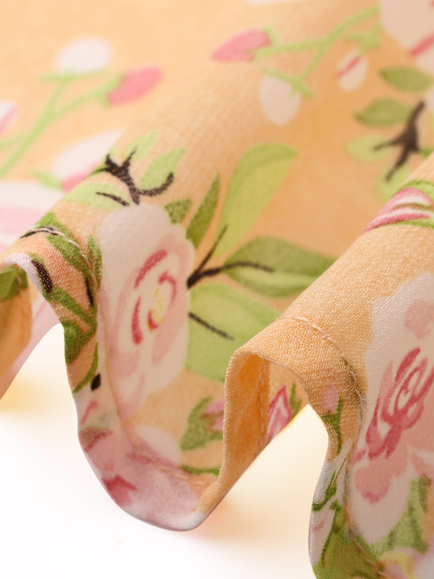 Minifalda skater floral con cintura elástica y dobladillo con volantes en capas para mujer