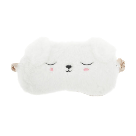 Durable Dog Eye Mask Cute Eye Shade Cover for Office White