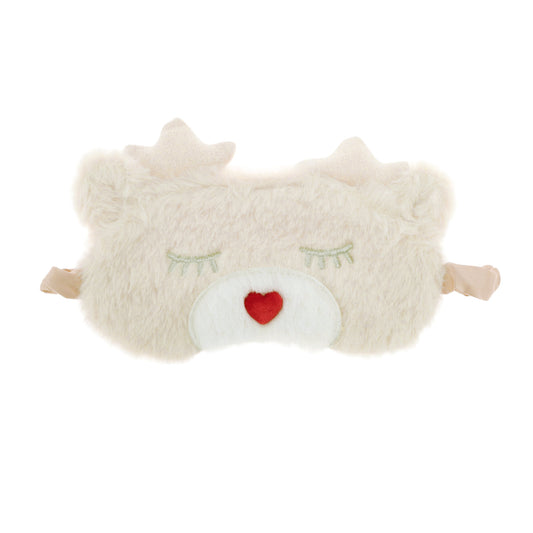 Durable Deer Eye Mask Cute Eye Shade Cover for Office Apricot