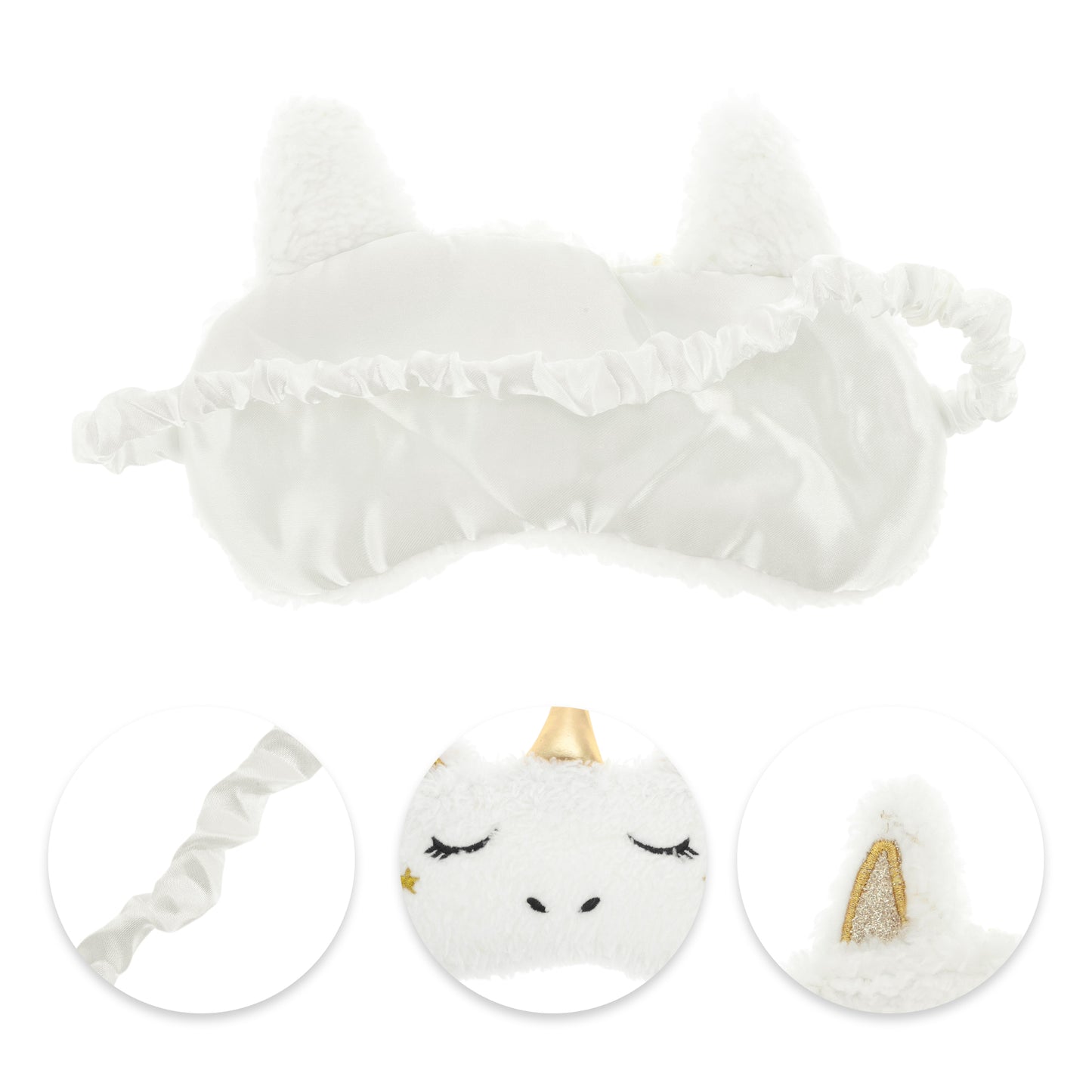Durable Unicorns Eye Mask Cute Eye Shade Cover for Office White