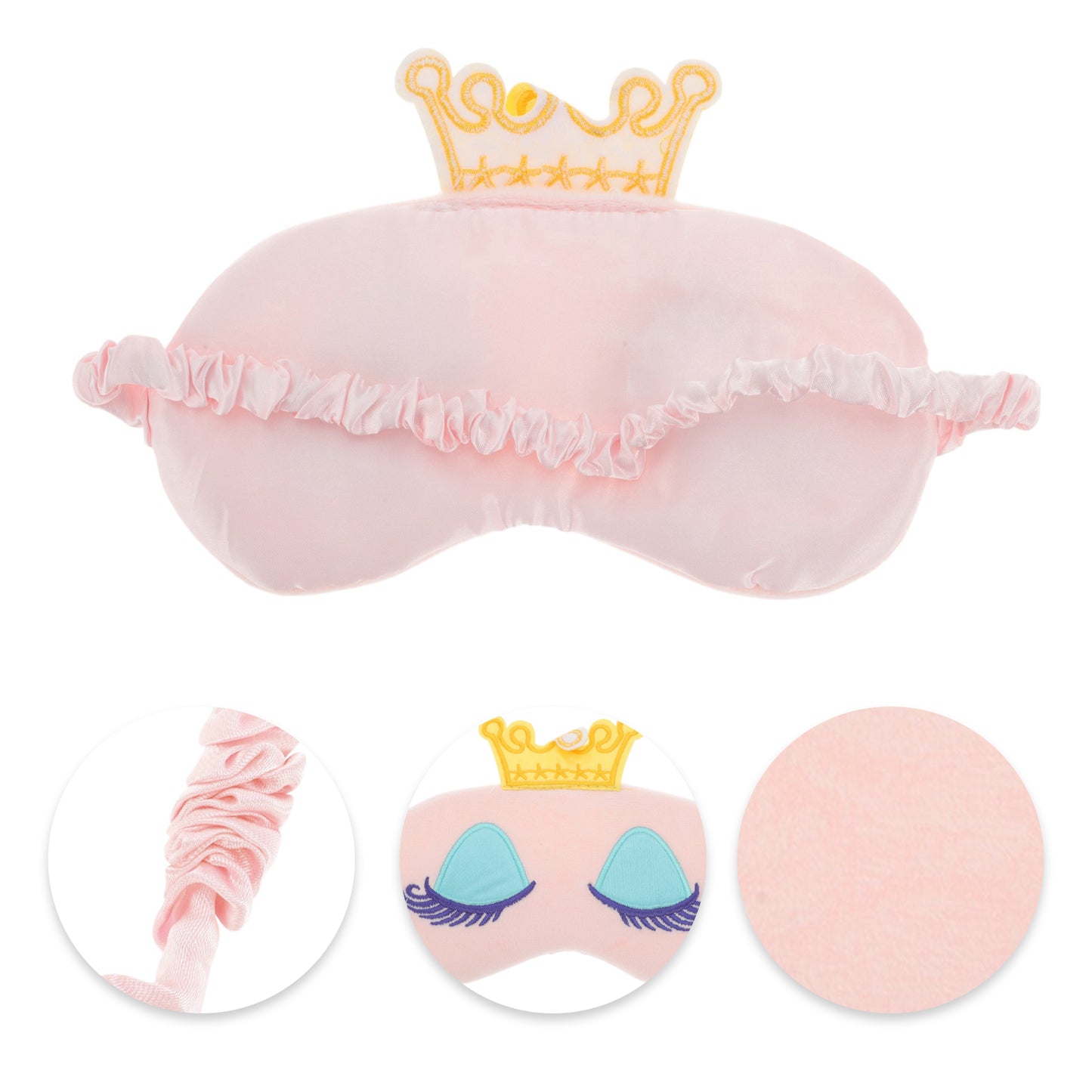 Plush Crown Eye Mask Cute Travel Office Eye Mask Pink