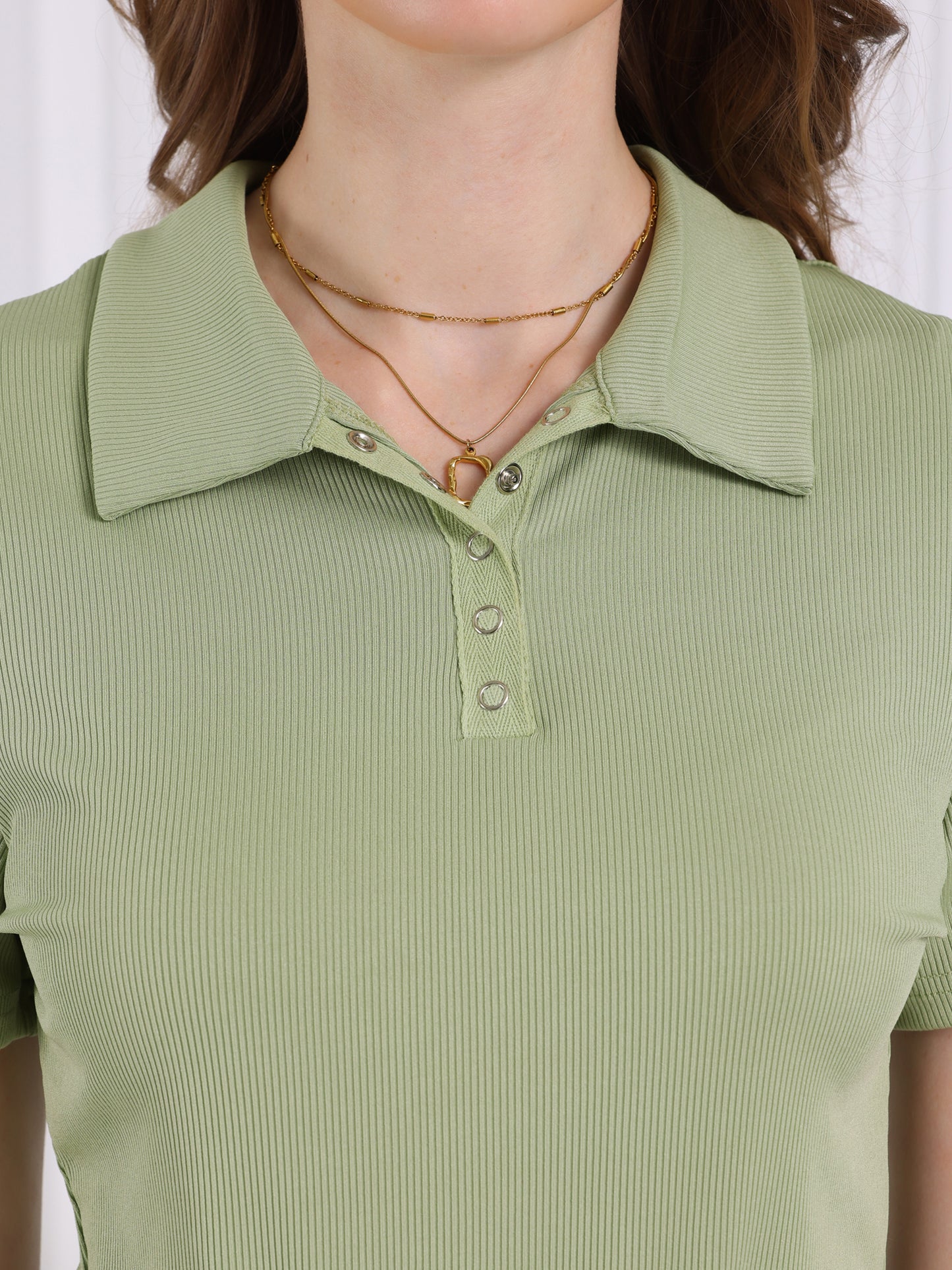Women's Bodysuits Leotard Short Sleeve Stretch Polo Shirt Top