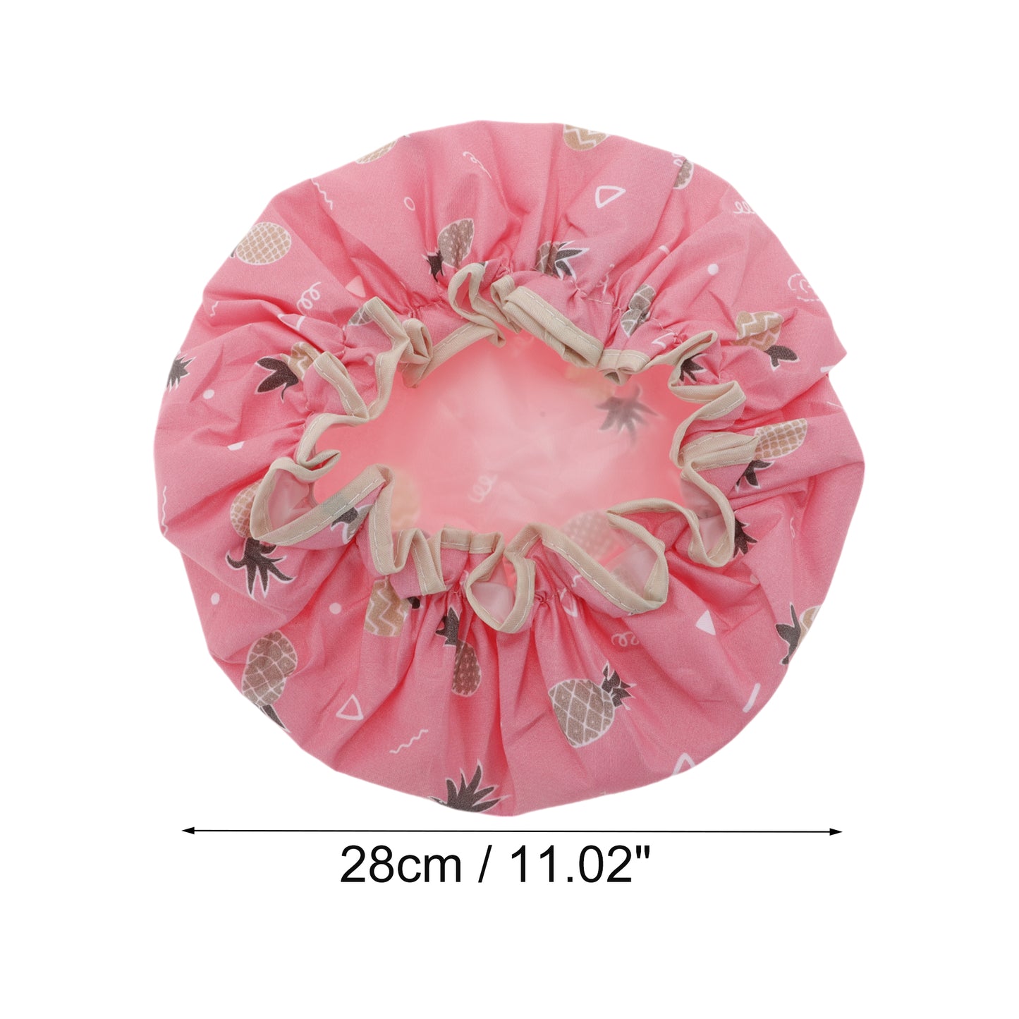 1 Pc Women's Pineapple Cute Shower Cap Bath Cap Pink
