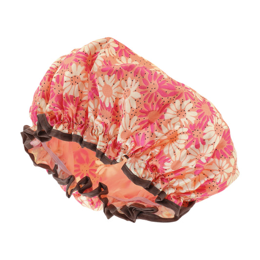 1 Pc Women Sunflower Bath Cap for Bathroom Business Travel Red