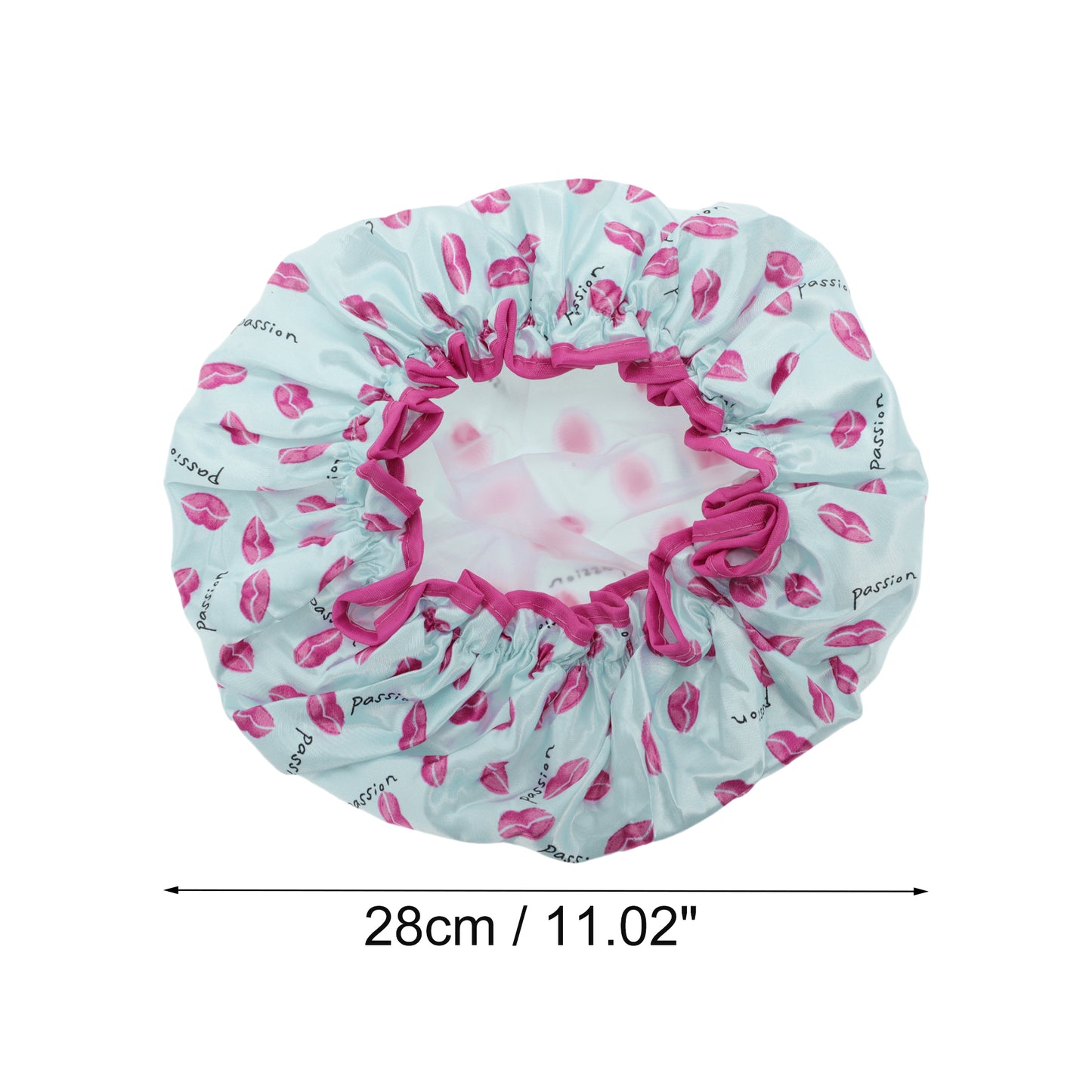 1 Pc Women Red Lips Bath Cap for Bathroom Business Travel Gray Rose Red