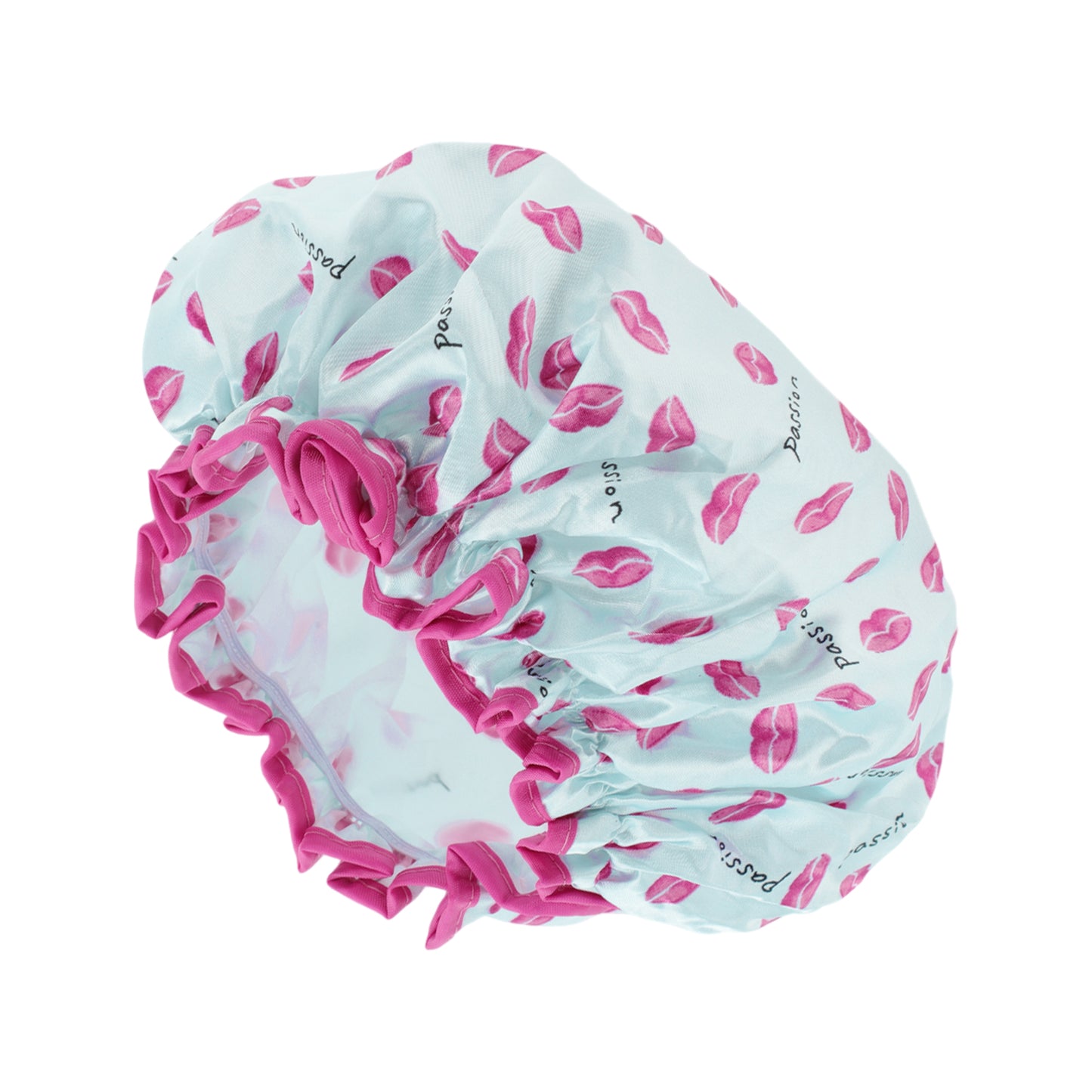 1 Pc Women Red Lips Bath Cap for Bathroom Business Travel Gray Rose Red