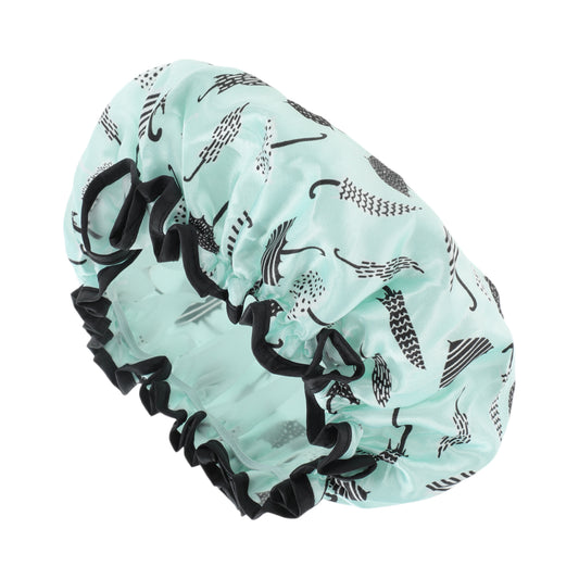 1 Pc Women Umbrella Bath Cap for Bathroom Business Travel Blue Black