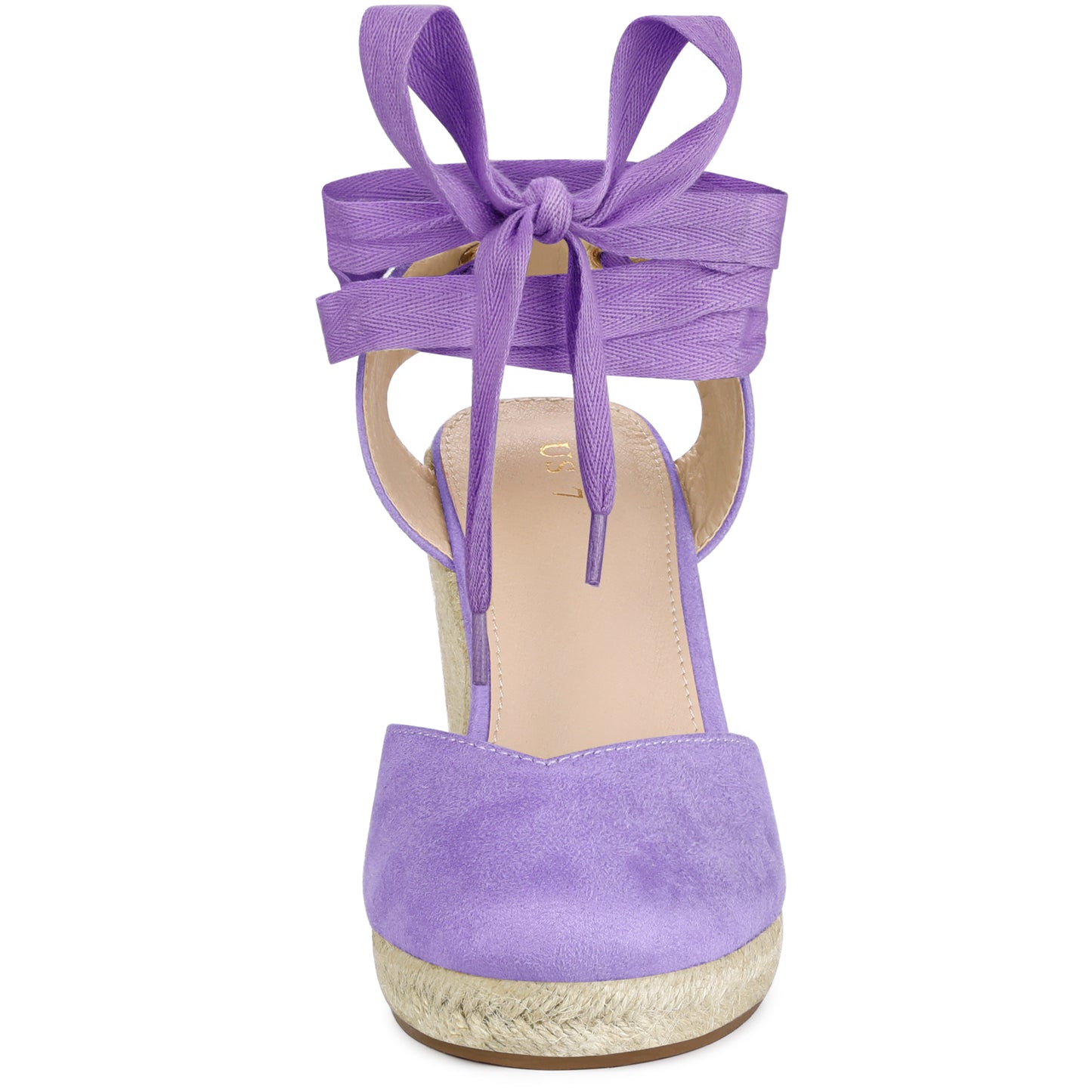 Sandalias de plataforma con cuña y cordones para mujer