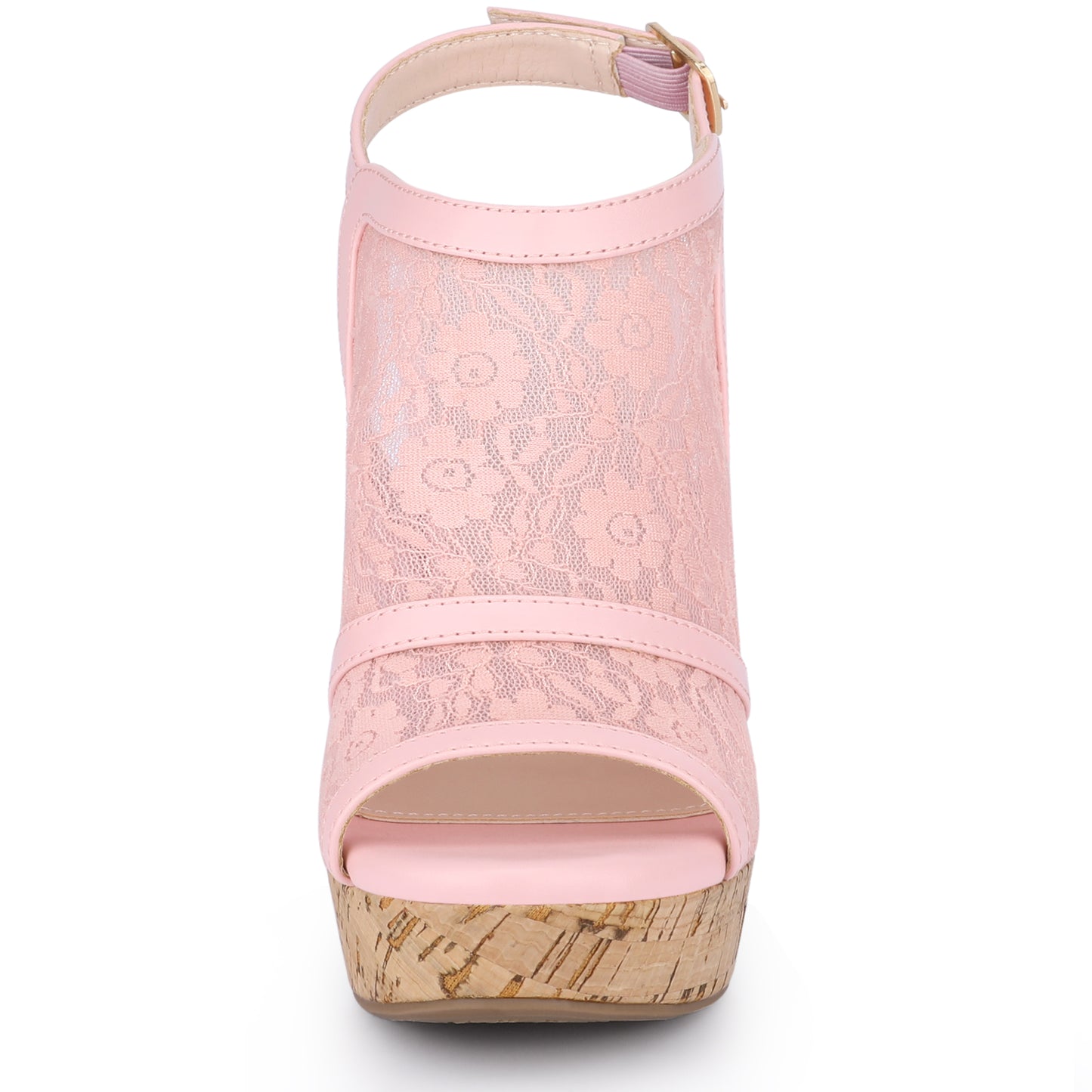Women's Open Toe Platform Heels Lace Wedges Sandals