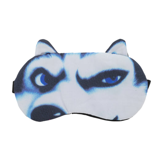 Portable Husky Sleep Mask Eye Shade Cover for Rest Black White