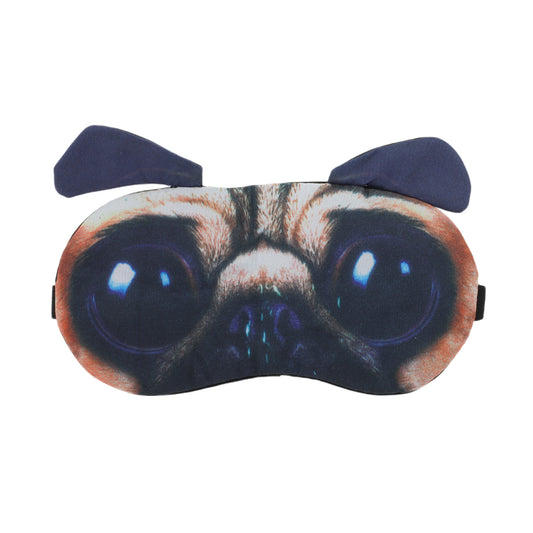 Portable Pugs Sleep Mask Eye Shade Cover for Rest Brown