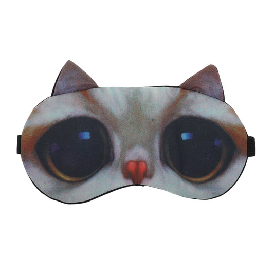Portable Cat Sleep Mask Eye Shade Cover for Rest Khaki