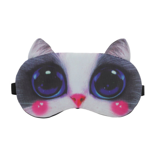 Portable Cat Sleep Mask Eye Shade Cover for Rest White