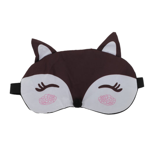 Portable Cartoon Foxs Sleep Mask for Travel for Rest Coffee