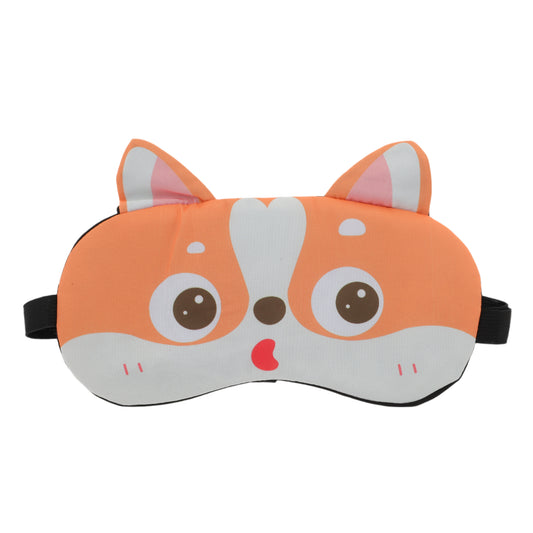Portable Cartoon Husky Sleep Mask for Travel for Rest Orange