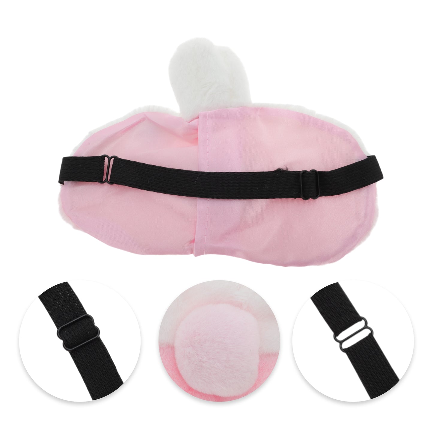Portable Lucky Strawberry Sleep Mask for Travel for Rest Pink