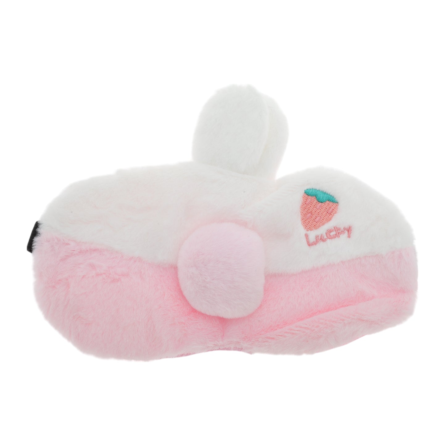 Portable Lucky Strawberry Sleep Mask for Travel for Rest Pink