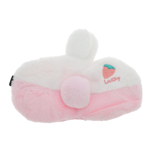 Portable Lucky Strawberry Sleep Mask for Travel for Rest Pink