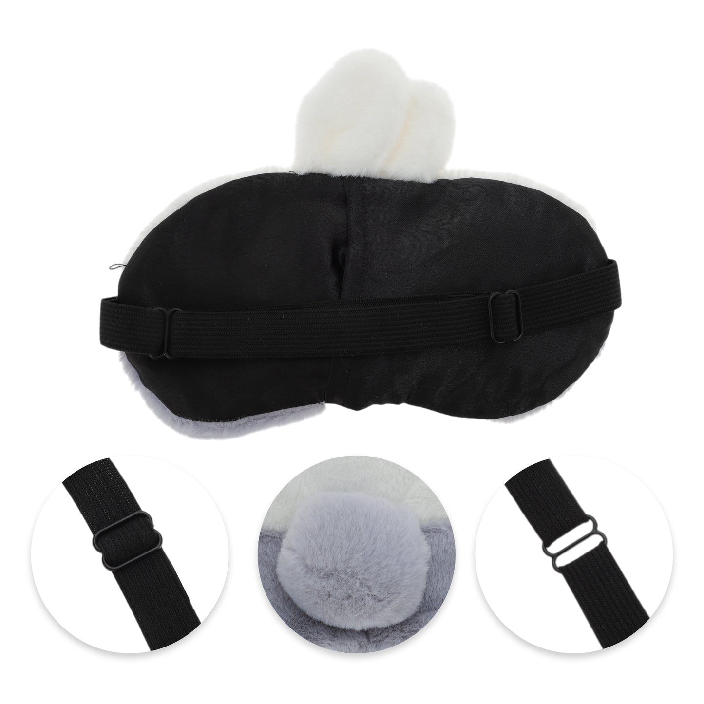 Portable Lucky Strawberry Sleep Mask for Travel for Rest Gray