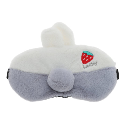 Portable Lucky Strawberry Sleep Mask for Travel for Rest Gray