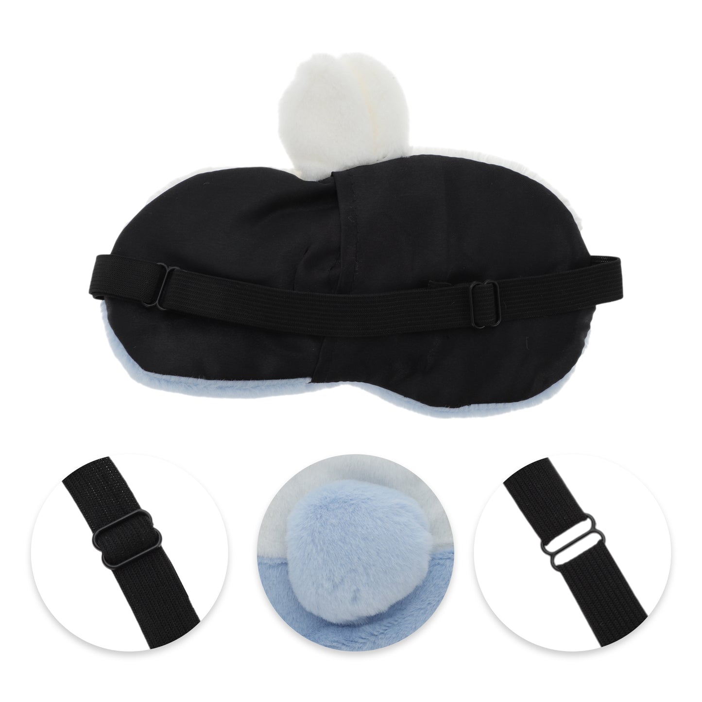 Portable Lucky Strawberry Sleep Mask for Travel for Rest Blue