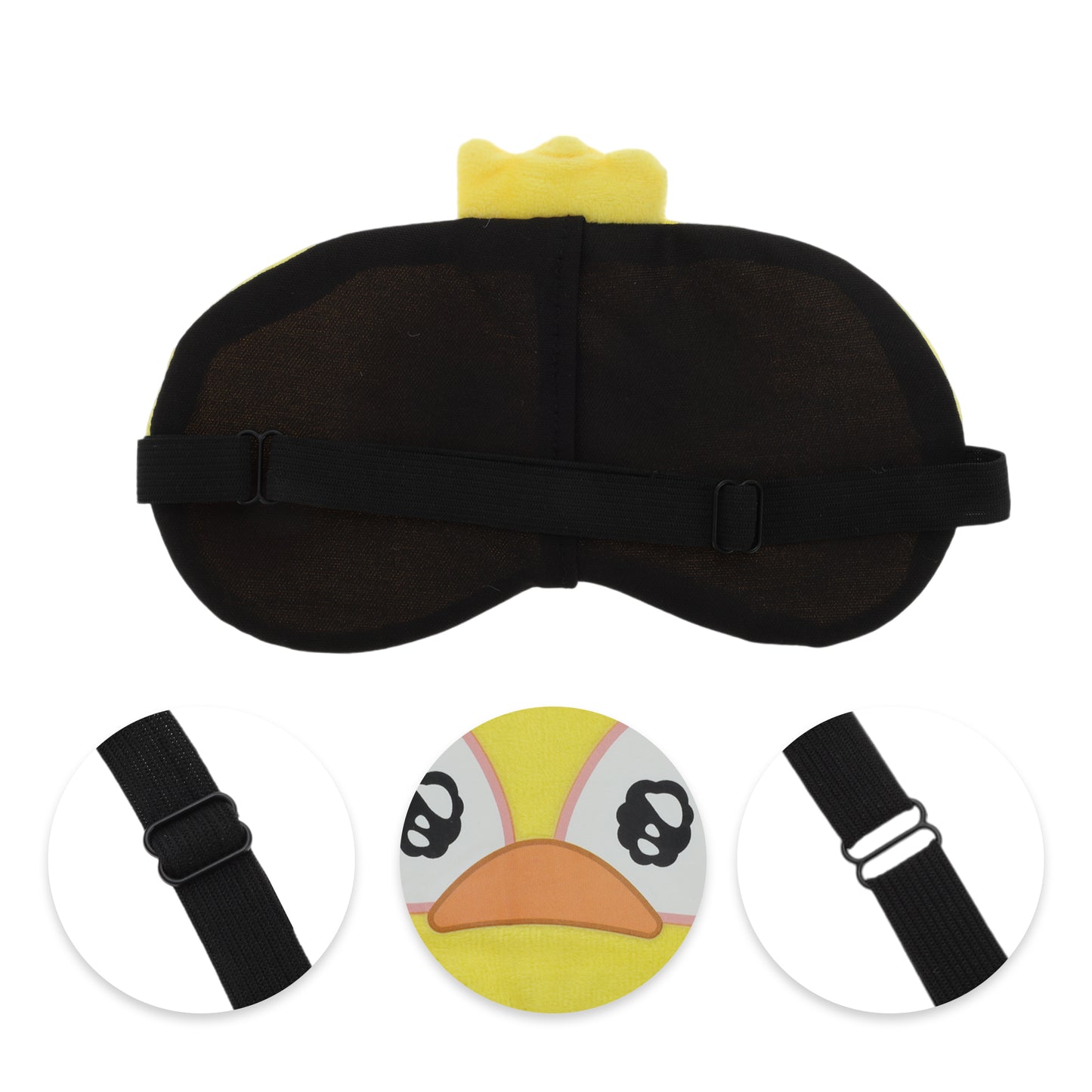 Portable Crown Duck Sleep Mask for Travel for Rest Yellow