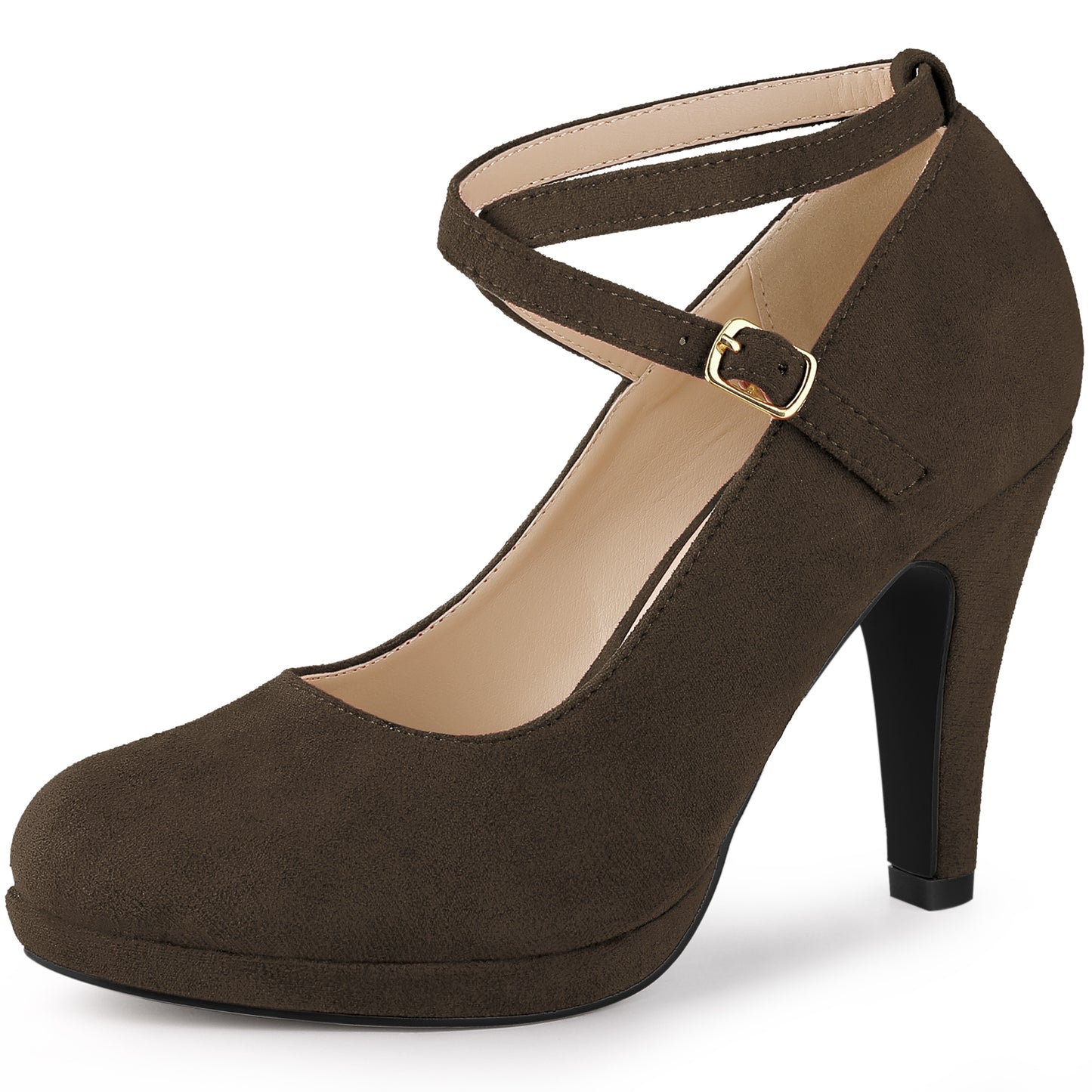 Zapatos Mary Jane con plataforma y tiras cruzadas para mujer