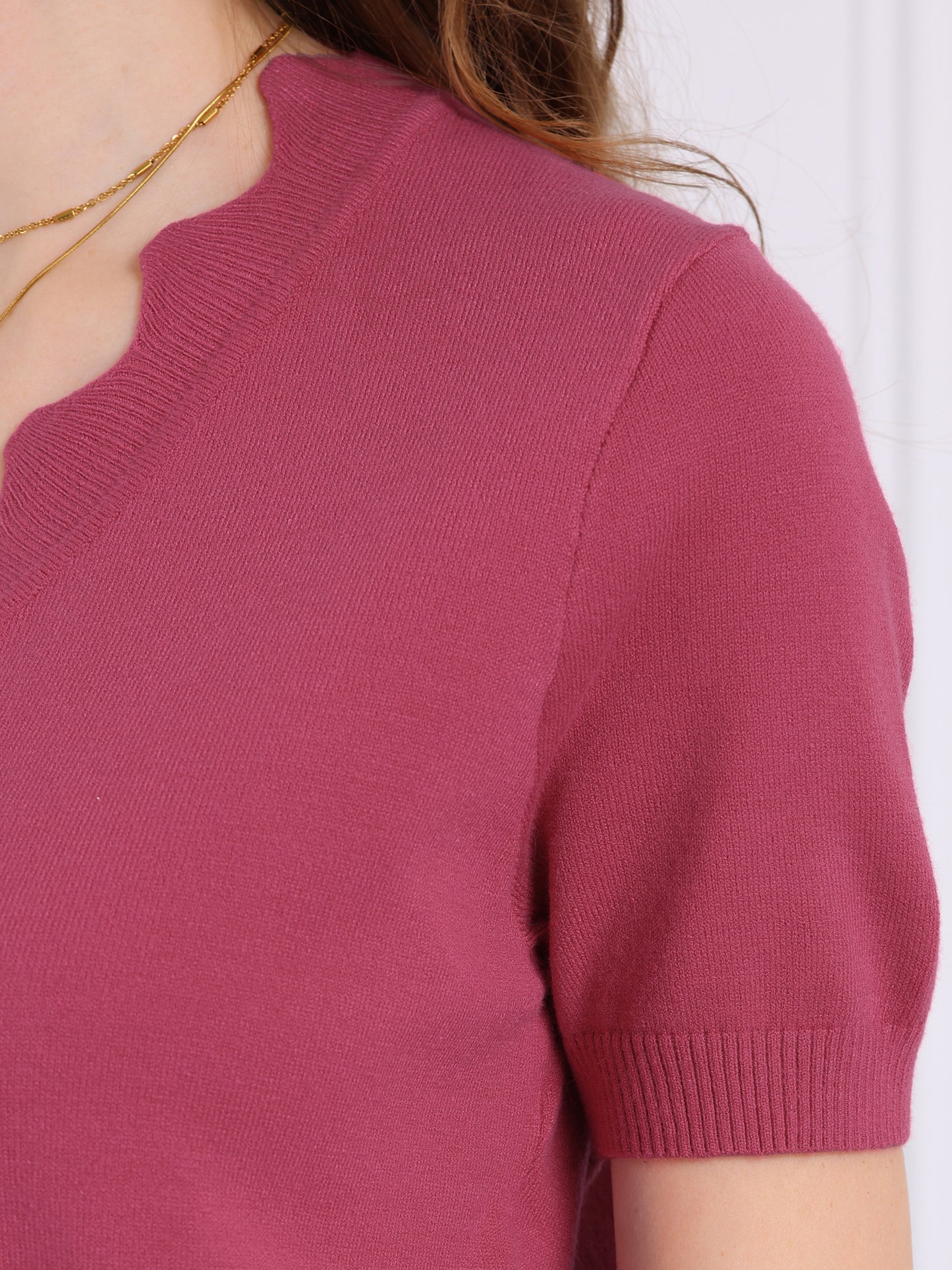 Cárdigan de punto de manga corta para mujer, cuello en V, informal, de verano, acanalado, top corto
