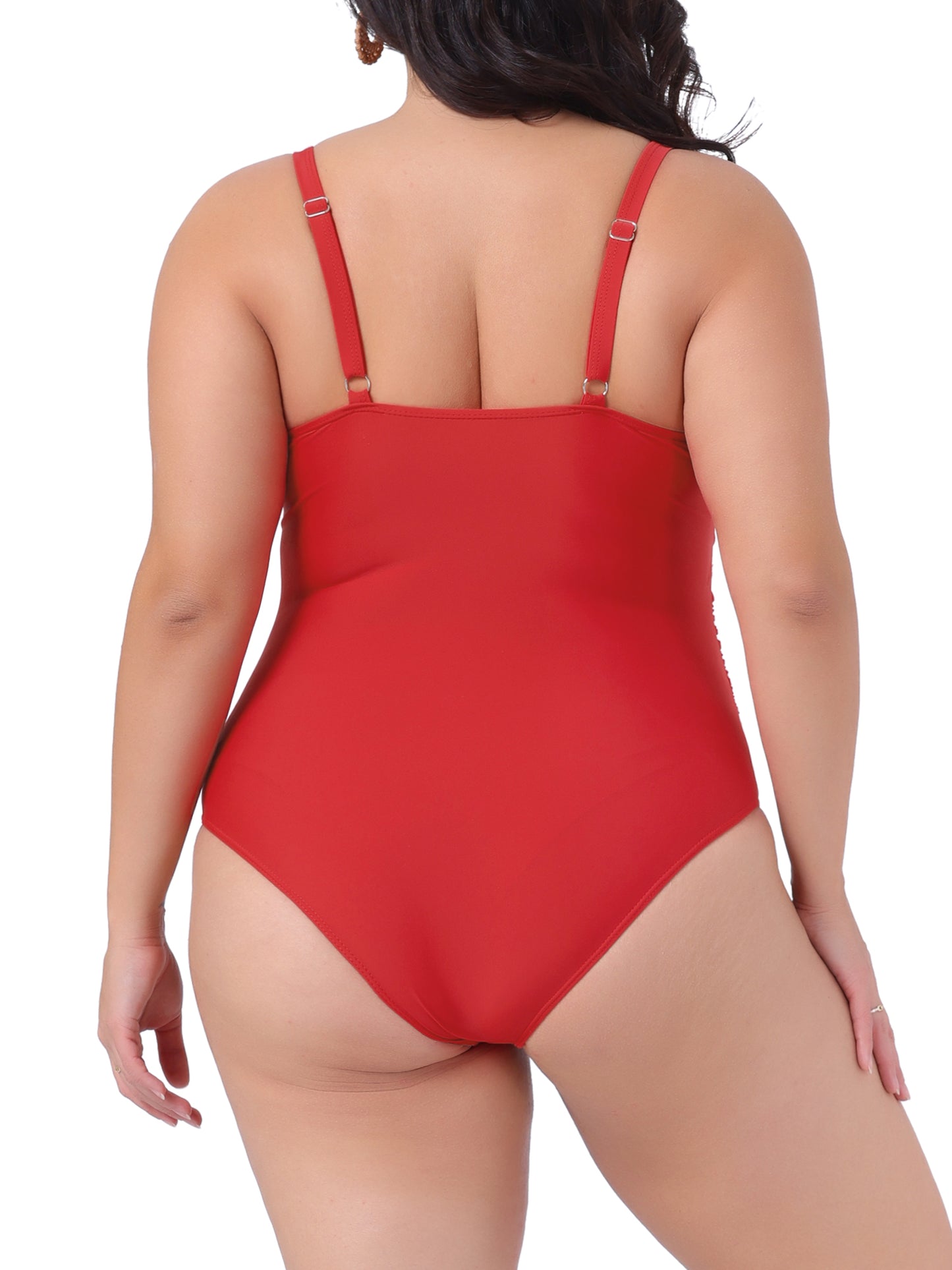 Women Plus Size Bikini One Piece Bathing Suit Ruched Padded Slimming Swimsuit Swimwear