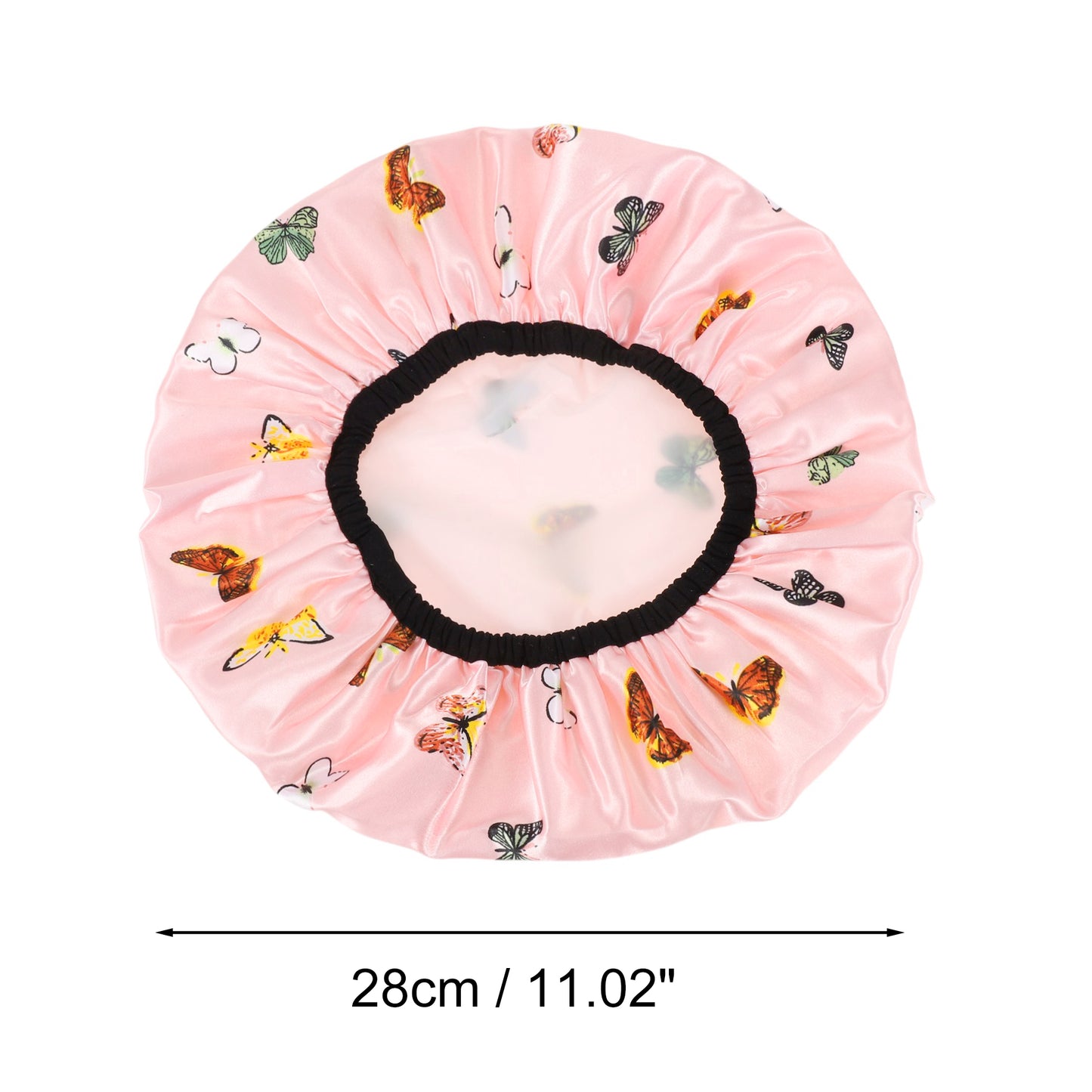 1 Pc Women Butterfly Bath Cap for Bathroom Business Travel Pink