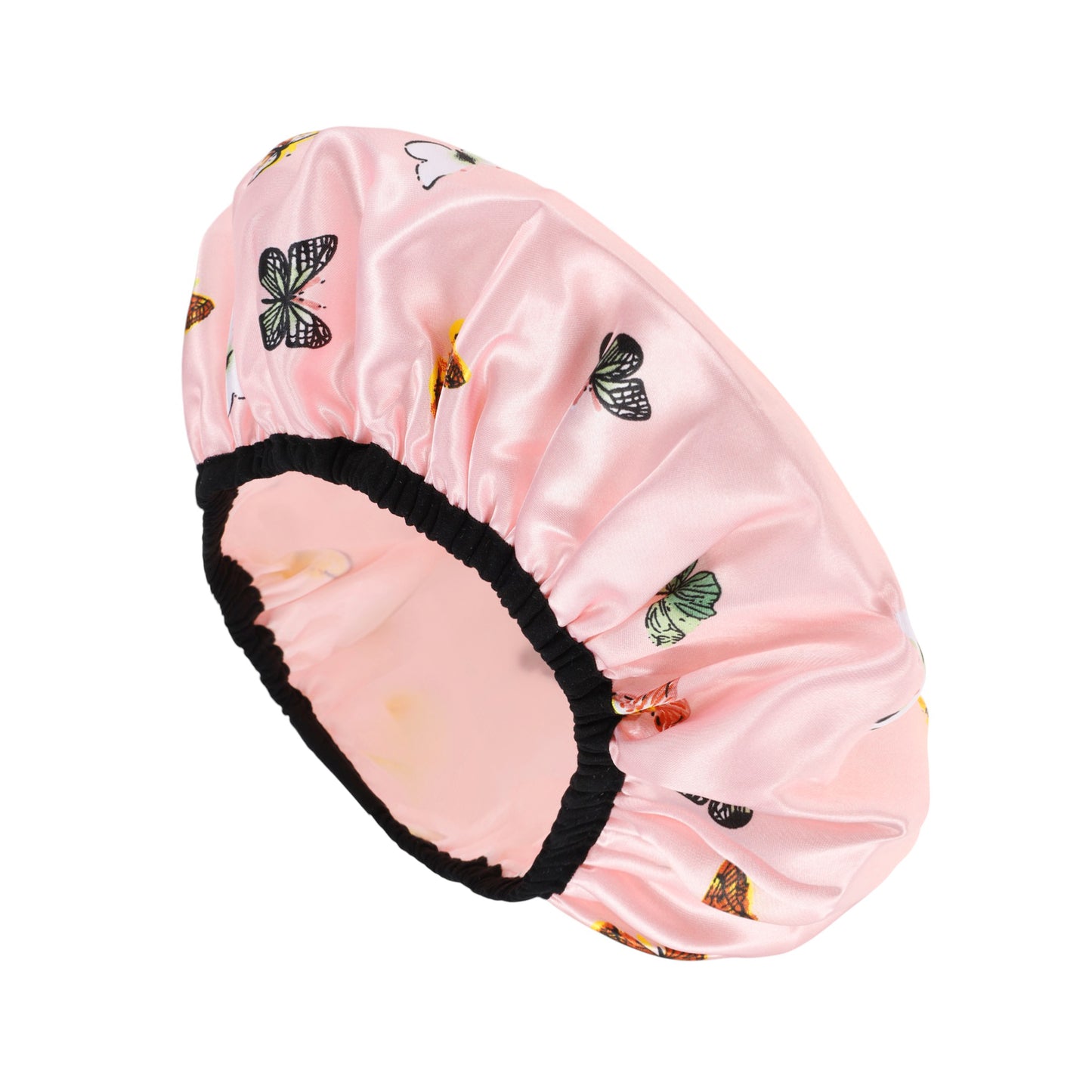 1 Pc Women Butterfly Bath Cap for Bathroom Business Travel Pink