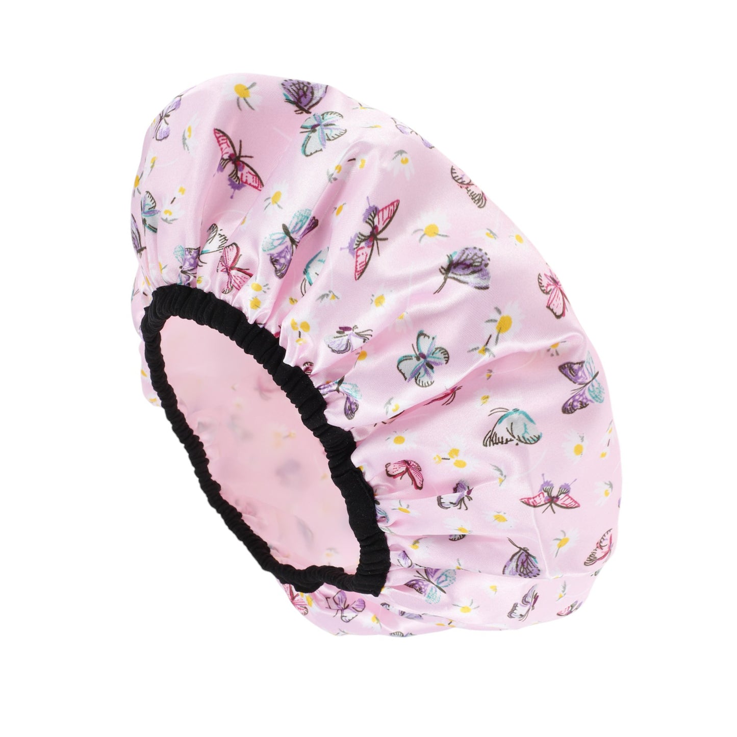 1 Pc Women Fluttering Butterfly Bath Cap for Shower Business Travel Purple