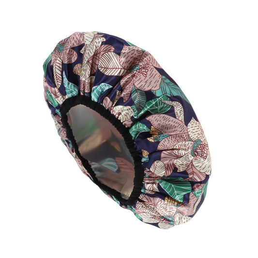 1 Pc Leaves Bath Cap for Women Shower Cap Yellow Green Pink